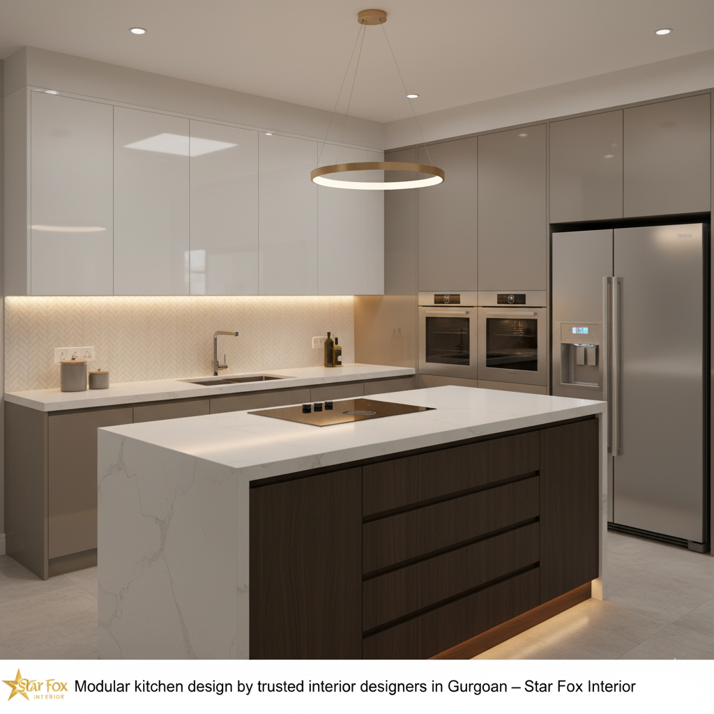 Modular Kitchen Design by trusted Interior Desiners in Gurgaon- Star Fox Interior